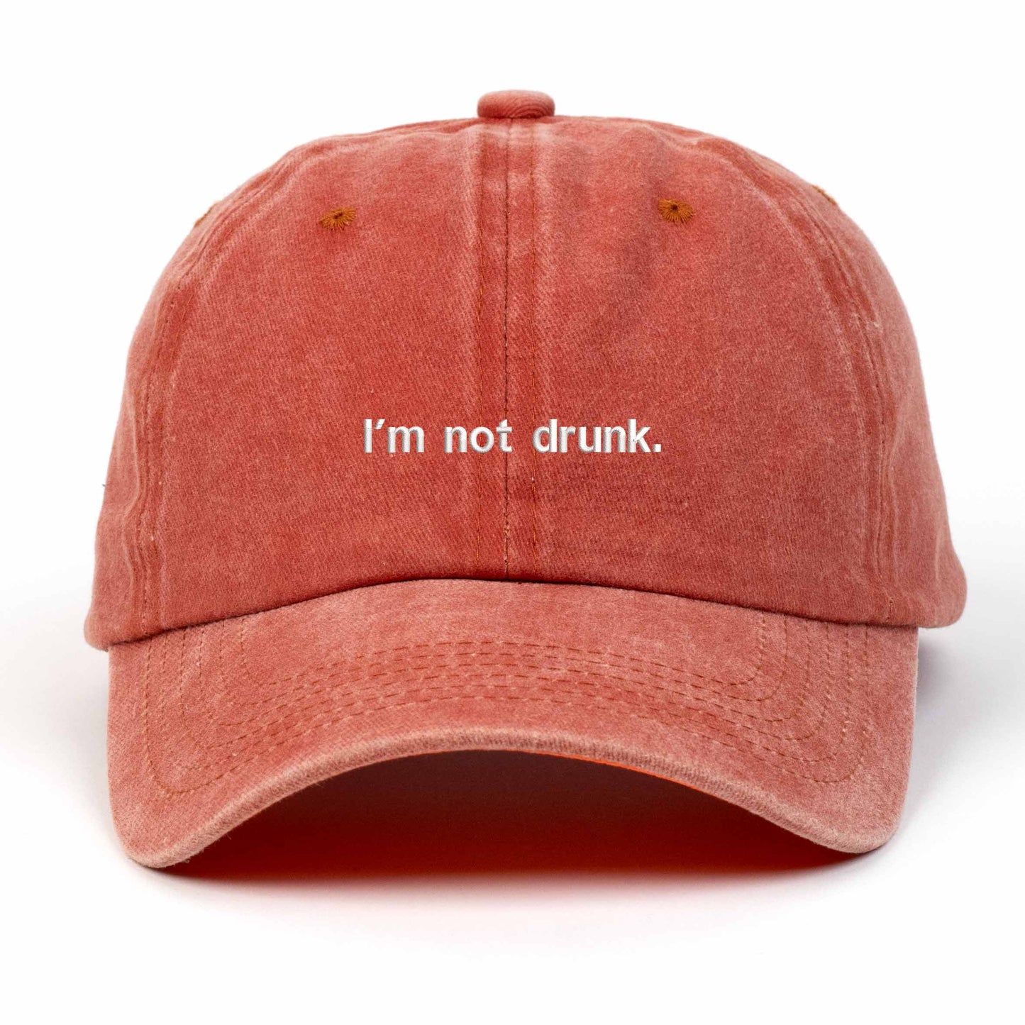 I'm Not Drunk Embroidered Washed Cap