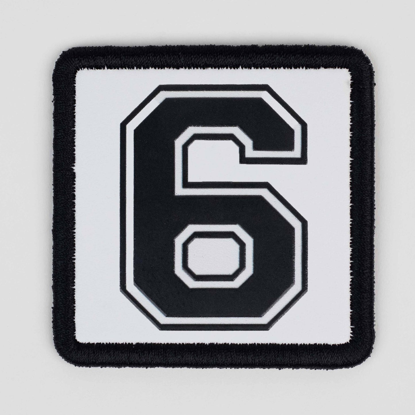 6 Logo White Patch