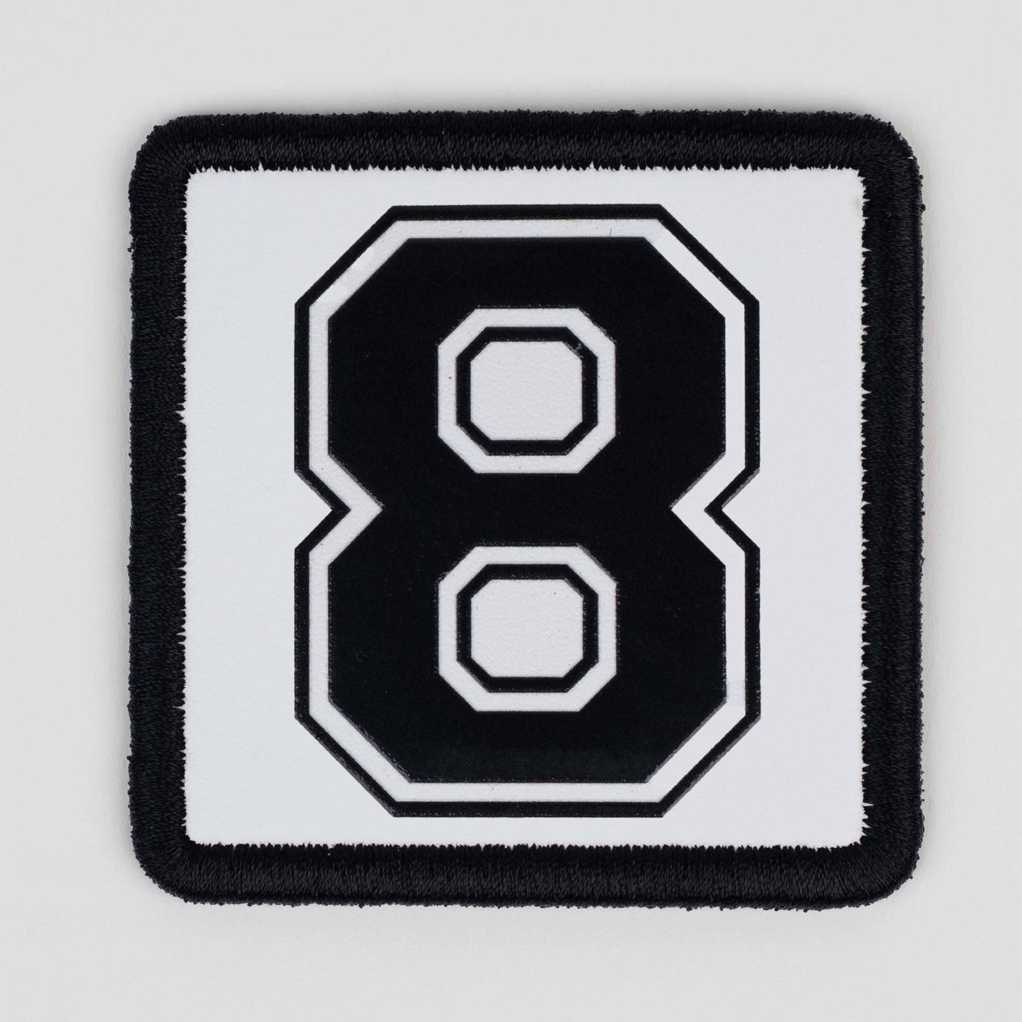 8 Logo White Patch