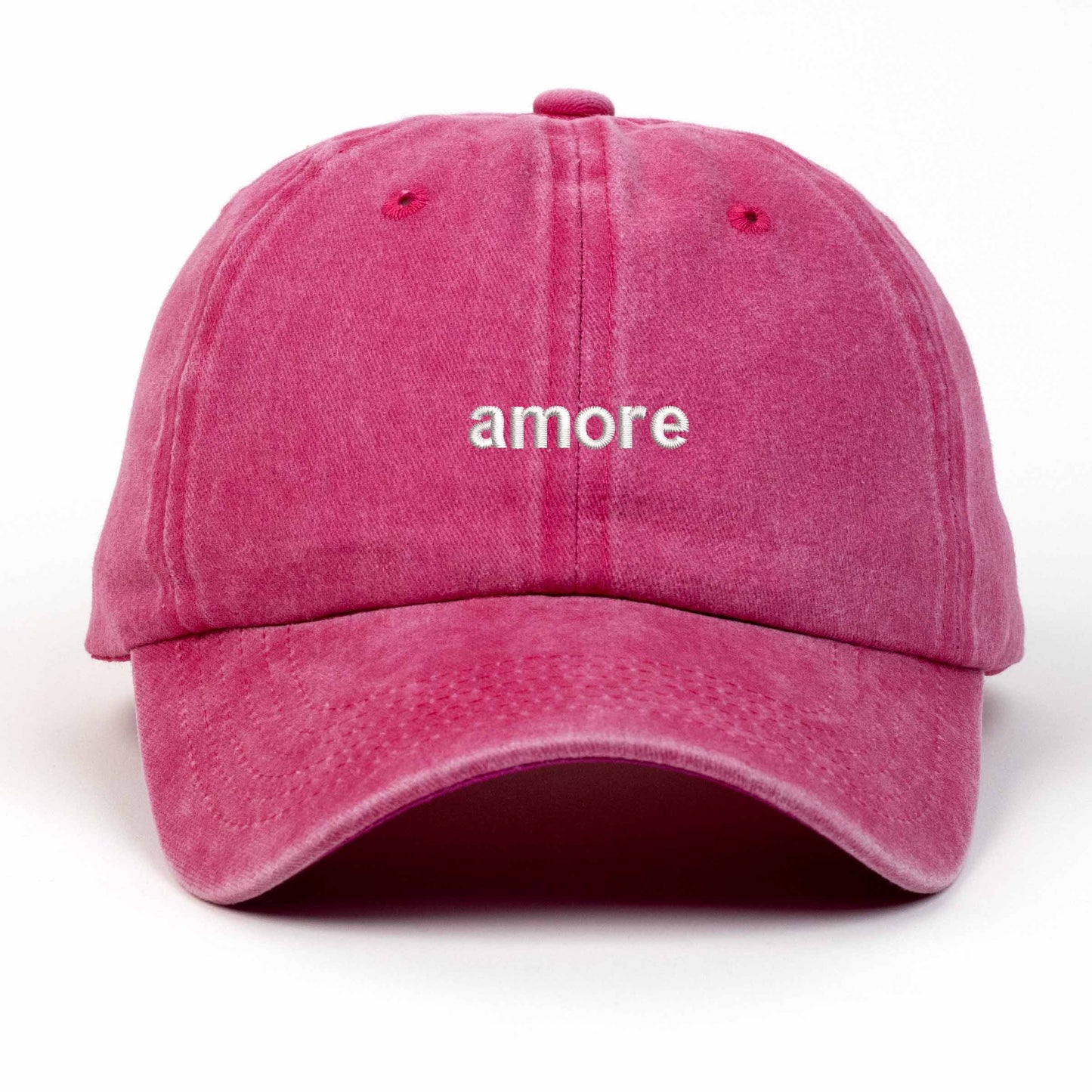 Amore Embroidered Washed Cap
