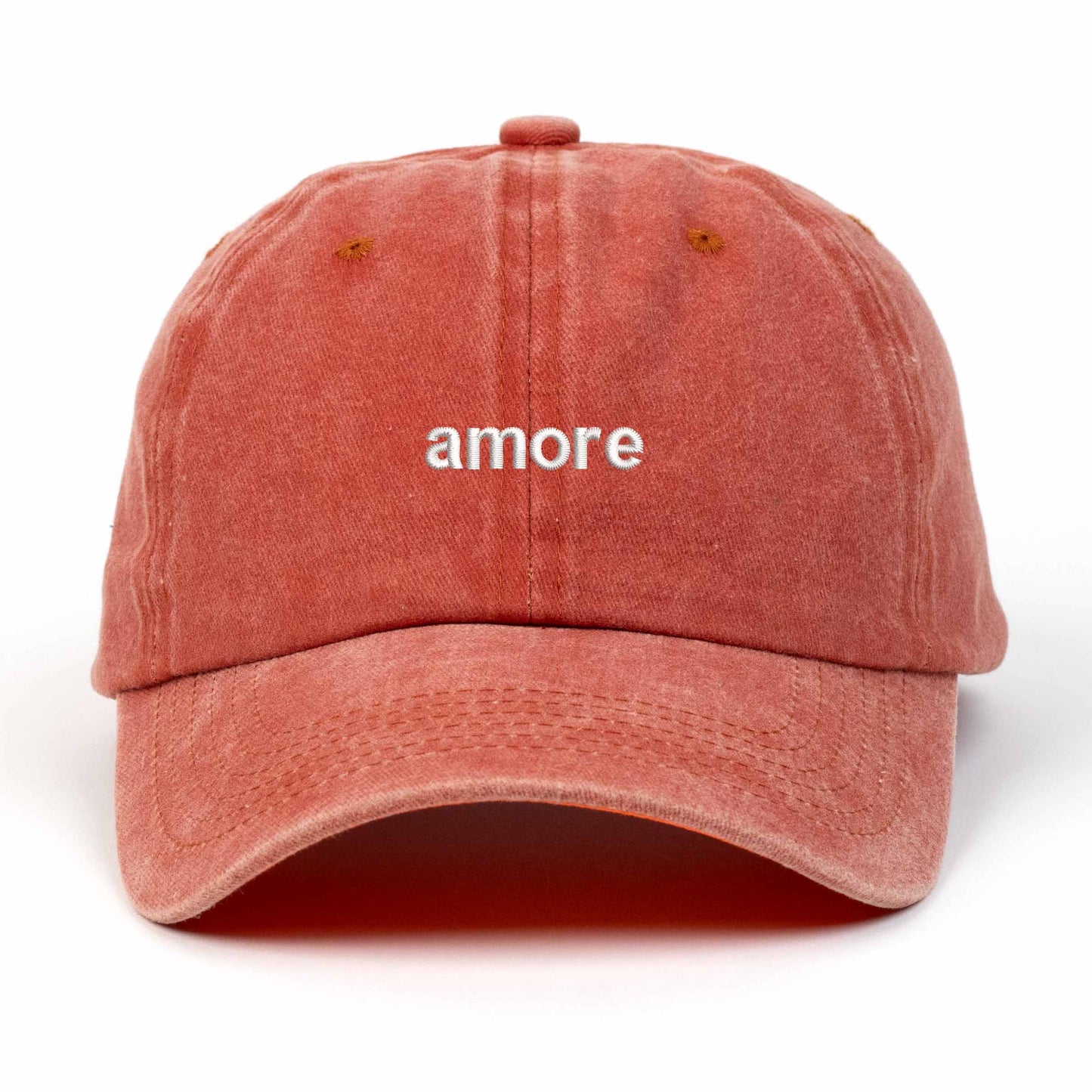 Amore Embroidered Washed Cap