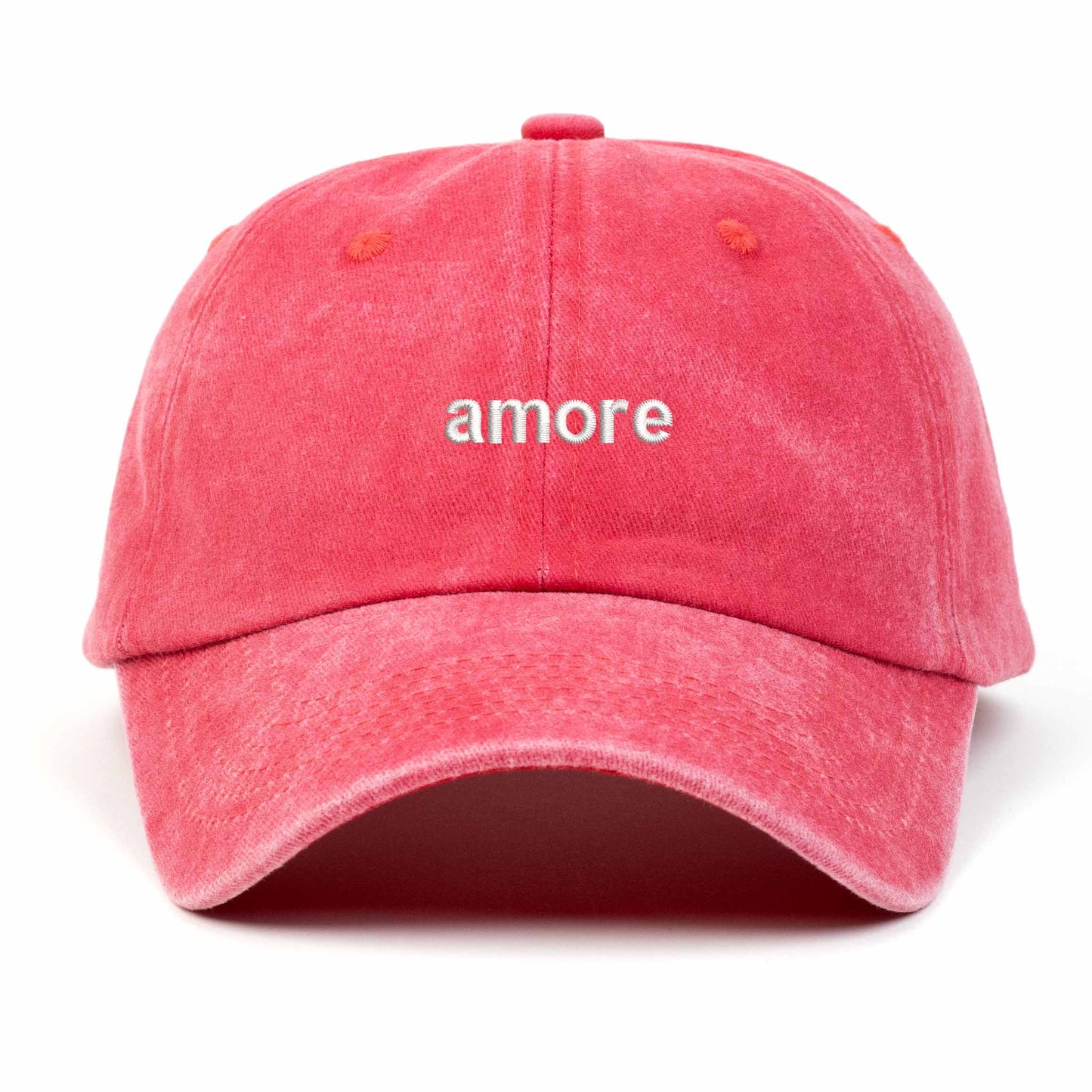 Amore Embroidered Washed Cap
