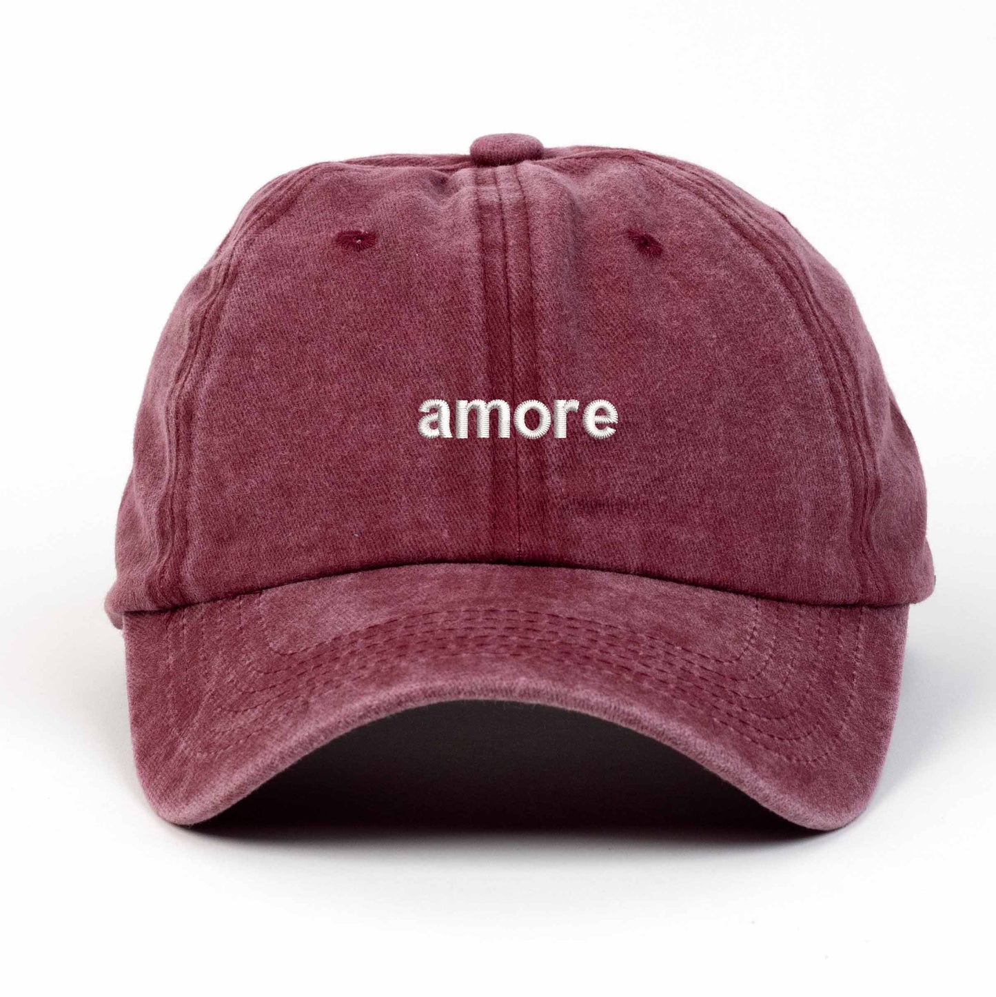 Amore Embroidered Washed Cap