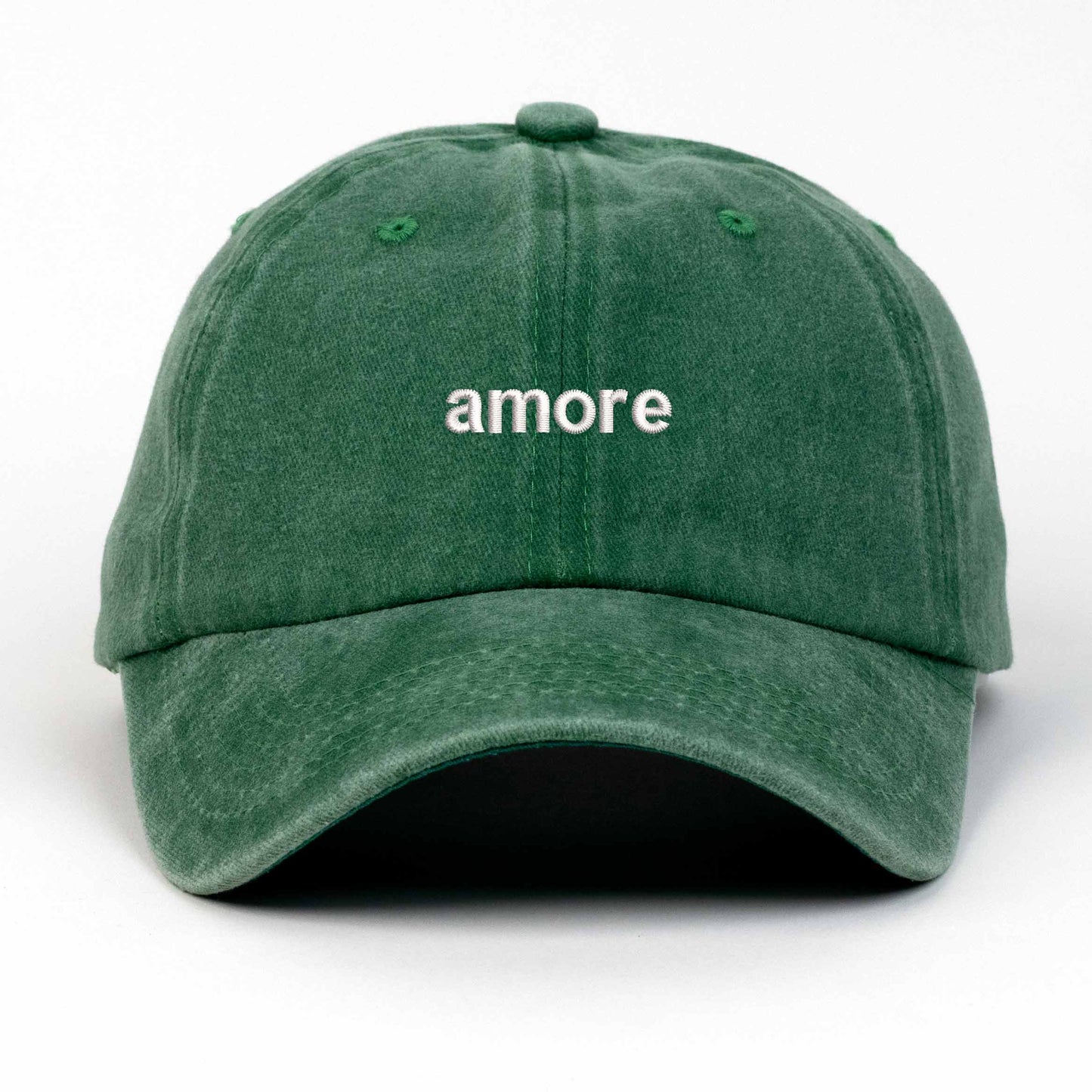 Amore Embroidered Washed Cap