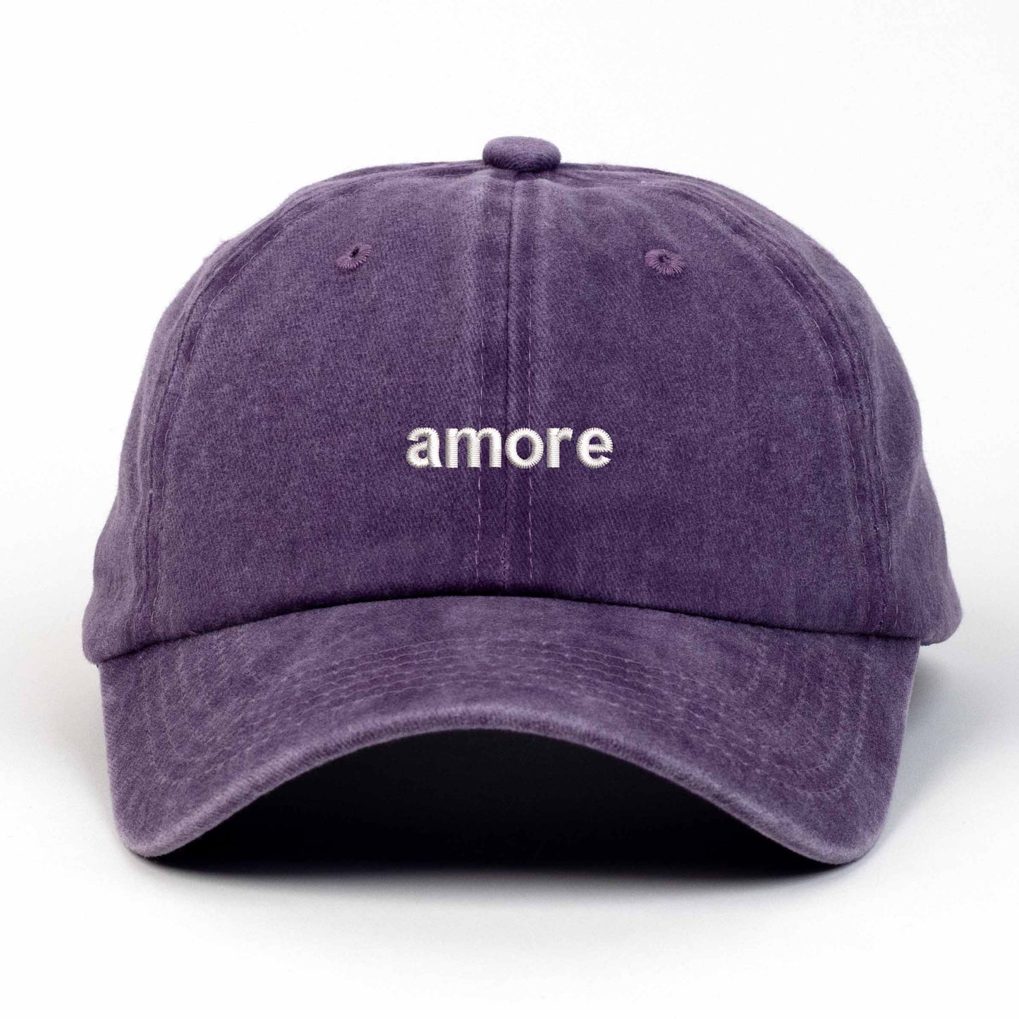 Amore Embroidered Washed Cap