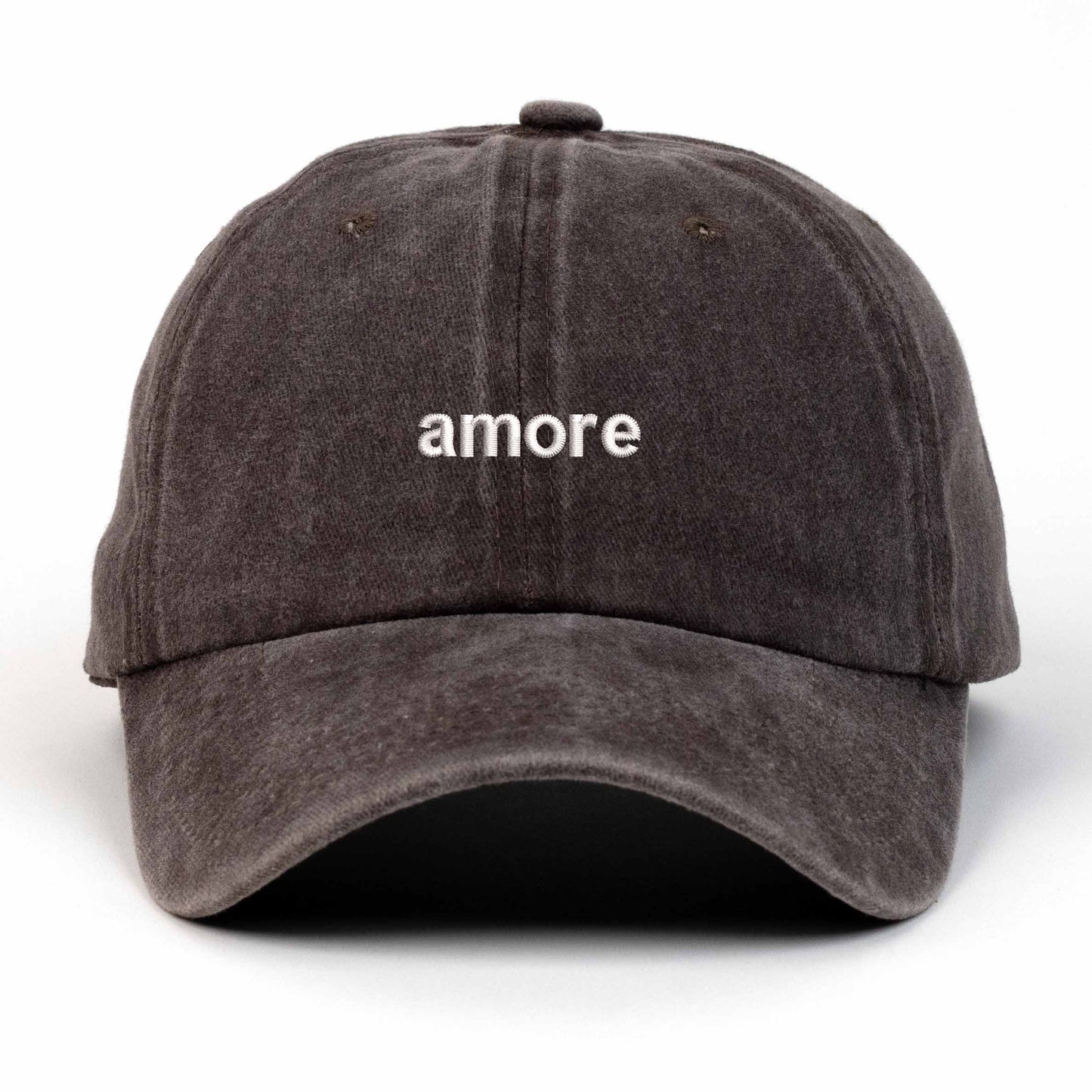 Amore Embroidered Washed Cap