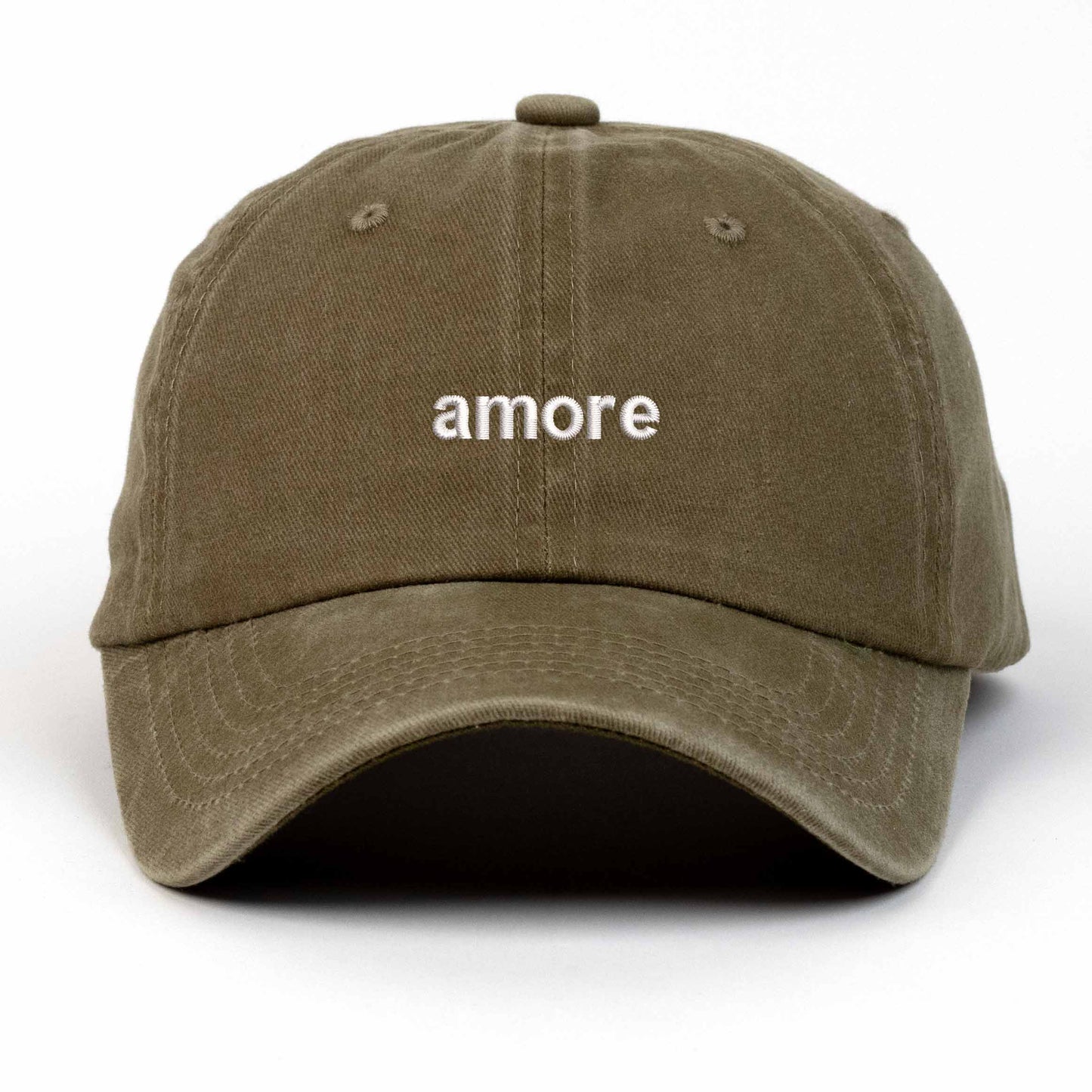 Amore Embroidered Washed Cap