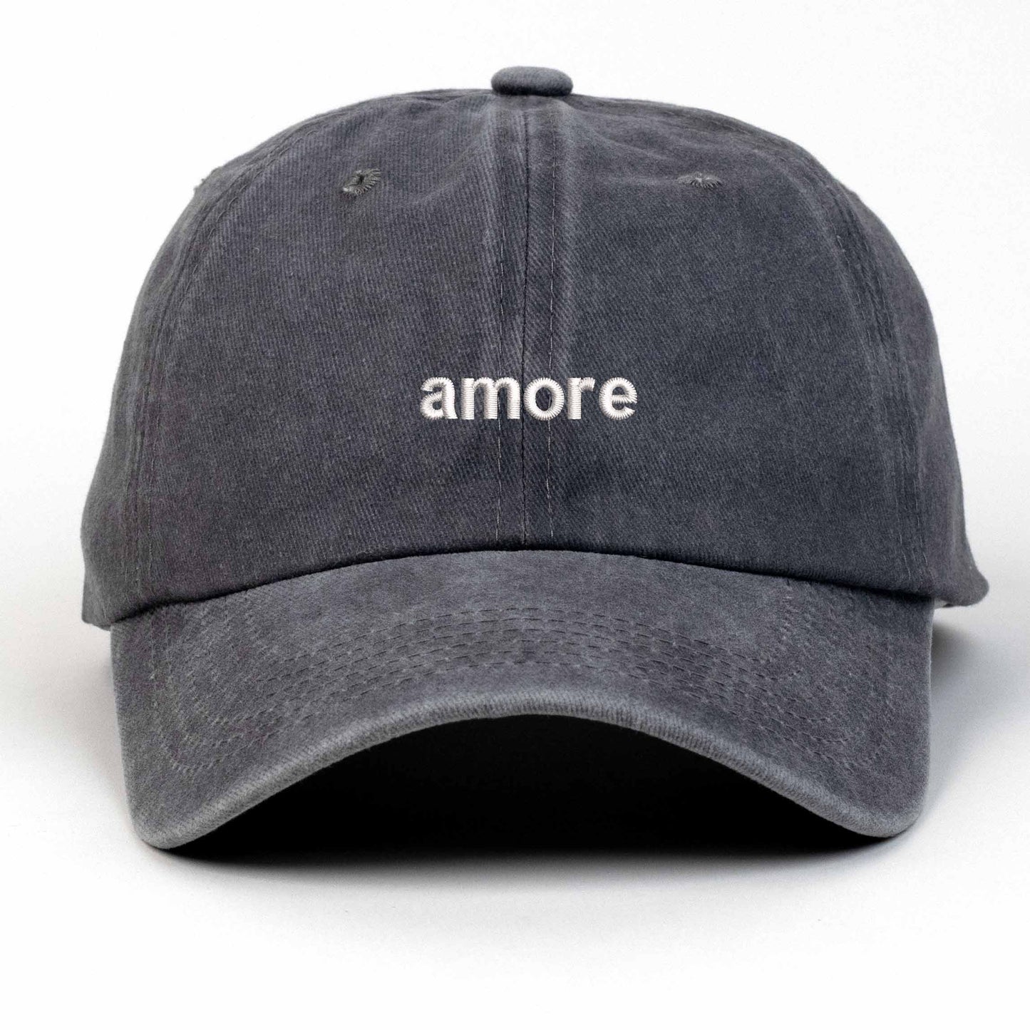 Amore Embroidered Washed Cap