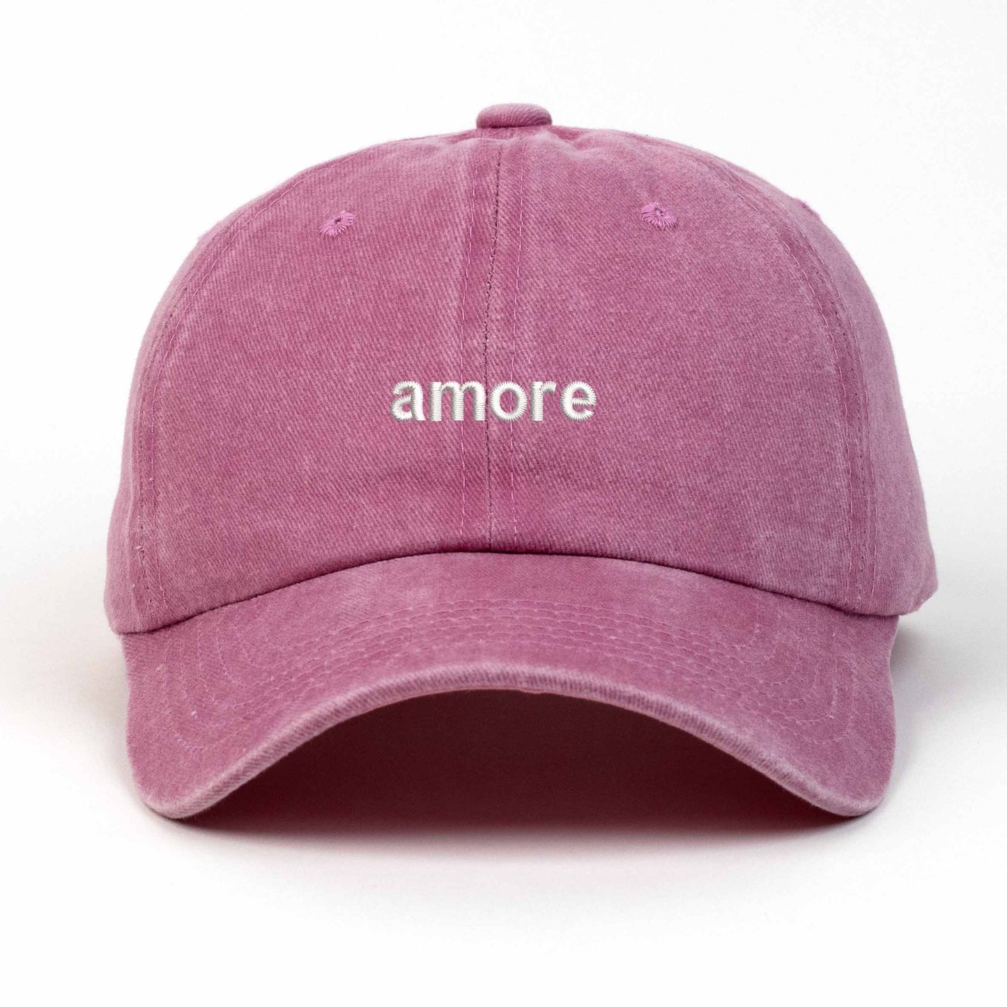 Amore Embroidered Washed Cap