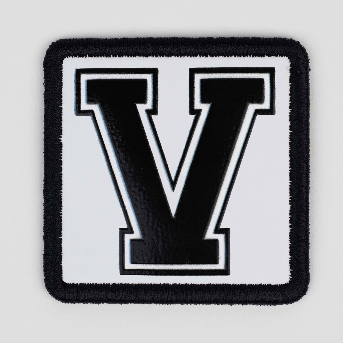 V Logo White Patch