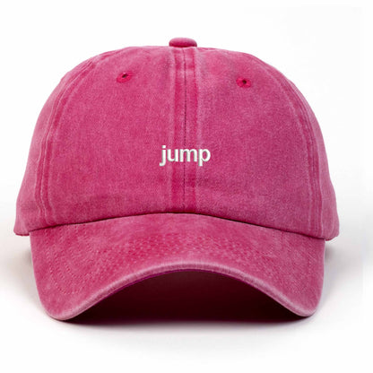 Jump Embroidered Washed Cap