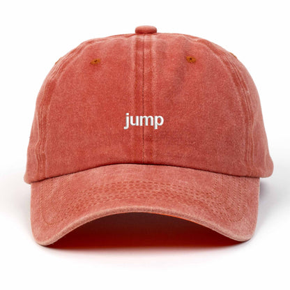 Jump Embroidered Washed Cap