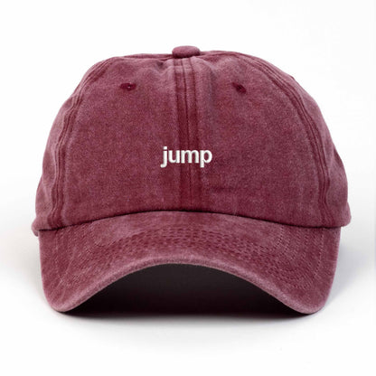 Jump Embroidered Washed Cap