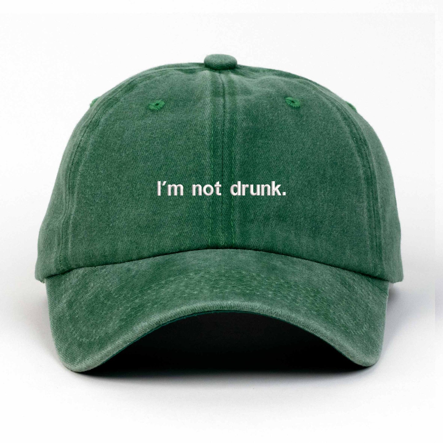 I'm Not Drunk Embroidered Washed Cap