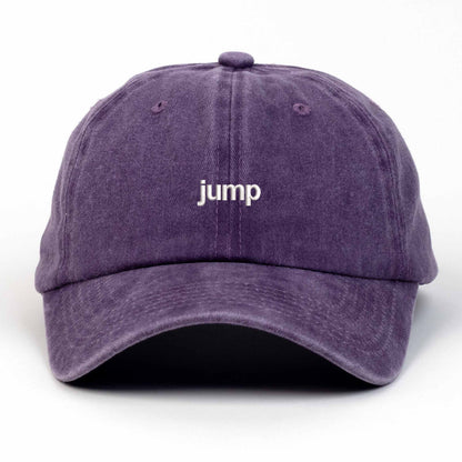 Jump Embroidered Washed Cap