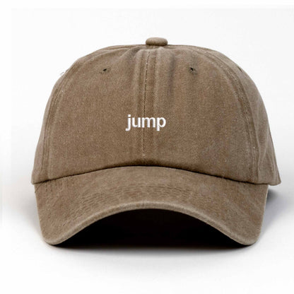 Jump Embroidered Washed Cap