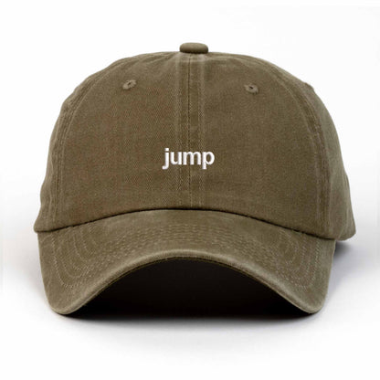 Jump Embroidered Washed Cap