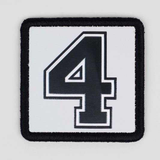 4 Logo White Patch