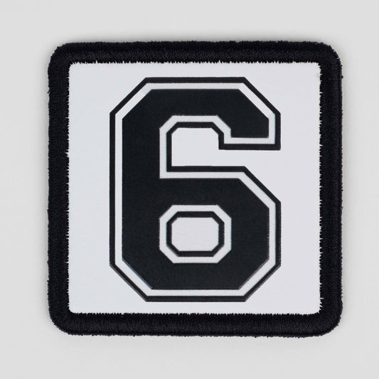 6 Logo White Patch
