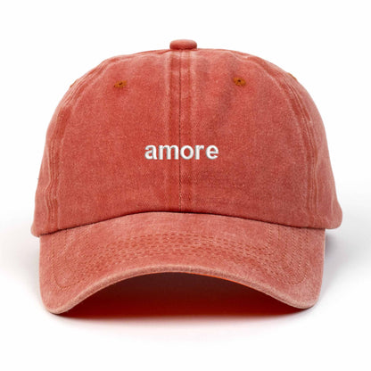 Amore Embroidered Washed Cap