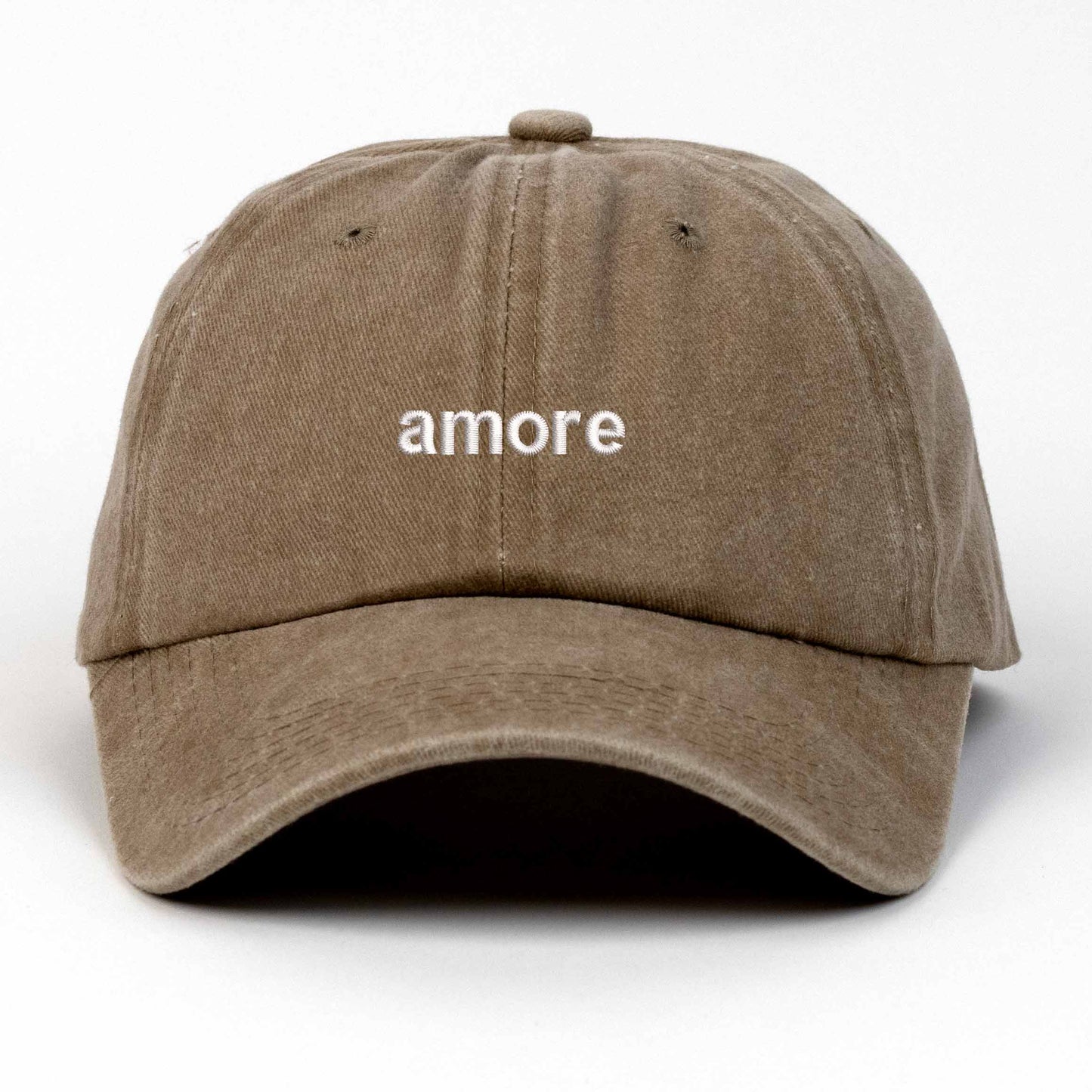 Amore Embroidered Washed Cap