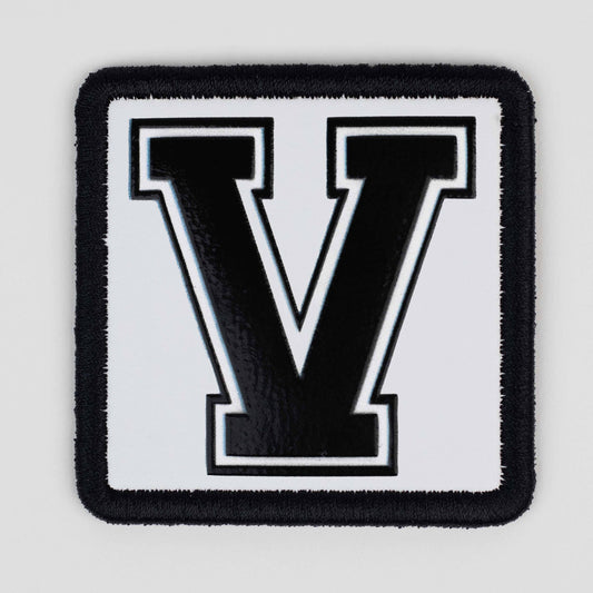 V Logo White Patch
